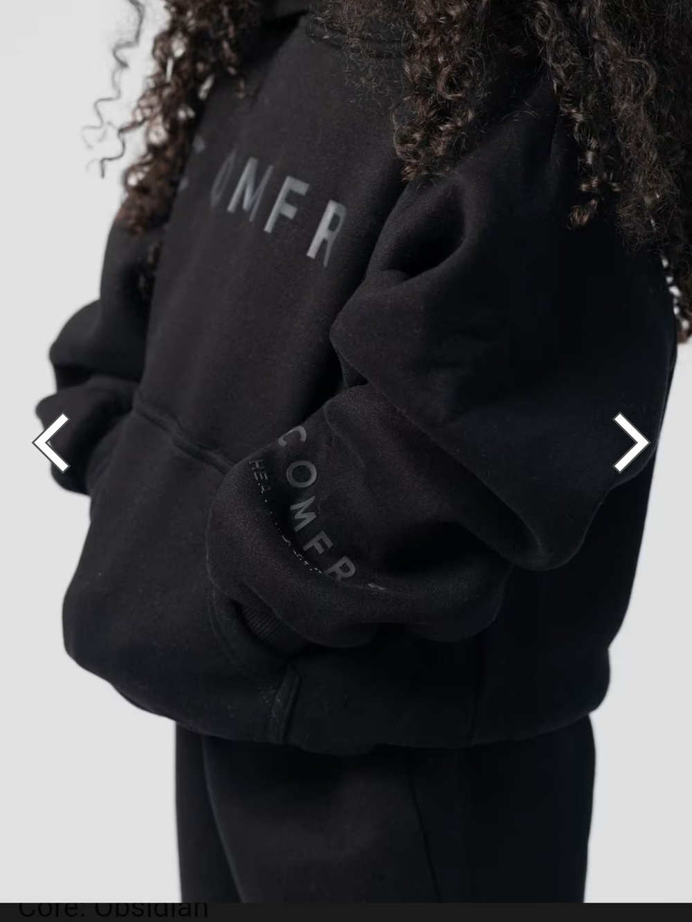 COMFRT Kids Black Hoodie Sweatshirt -